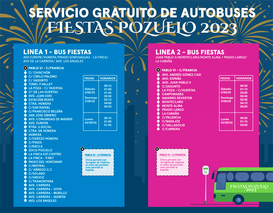 Servicio de autobuses gratuitos