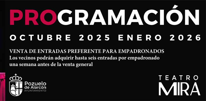Programación Teatro MIRA octubre 2025 - enero 2026